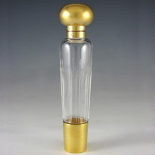 Load image into Gallery viewer, Antique French .800 Silver Gilt Vermeil Cut Crystal Opera 'Spirits' Liquor Flask
