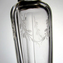 Load image into Gallery viewer, Antique French Sterling Silver Liquor Flask, Gilt Vermeil, Cut Crystal, Saglier Freres
