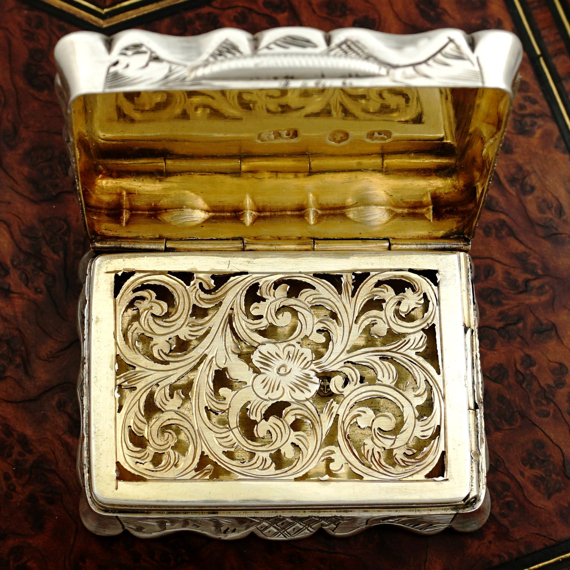 1877年 英国アンティーク 純銀製ヴィネグレット 20g Frederick Marson 1877年 英国アンティーク 純銀製ヴィネグレット 20g Frederick