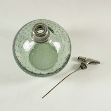 Load image into Gallery viewer, Vintage Czech Glass Atomizer Perfume Bottle Controlled Bubble Smoky Gray
