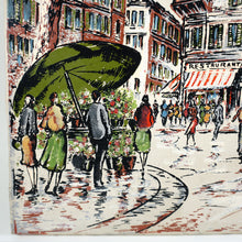 Load image into Gallery viewer, Vintage French Paris Street Scene Oil Painting

