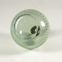 Load image into Gallery viewer, Vintage Czech Glass Atomizer Perfume Bottle Controlled Bubble Smoky Gray
