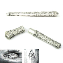 Load image into Gallery viewer, Antique French .800 Silver Sewing Repousse Needle Case Etui
