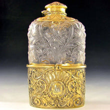 Load image into Gallery viewer, Antique Art Nouveau GORHAM Sterling Silver &amp; Glass Flask,
