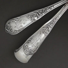 Load image into Gallery viewer, Antique French Sterling Silver Sugar Tongs &amp; Sifter Spoon Set
