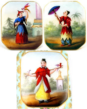 Load image into Gallery viewer, Antique French Tea Caddy Box, Old Paris Porcelain Bottles
