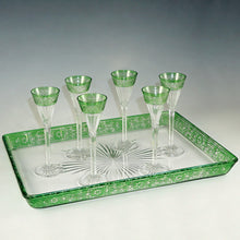 Load image into Gallery viewer, Antique Baccarat Cut Crystal Stemware Set, Rare Empire Pattern
