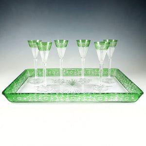 Antique Baccarat Cut Crystal Stemware Set, Rare Empire Pattern