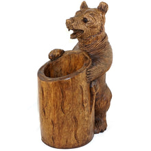 Load image into Gallery viewer, Large 18&quot; Tall Black Forest Style Carved Wood Bear
