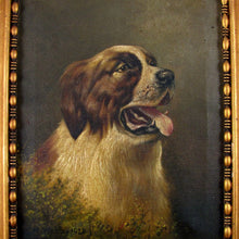 Load image into Gallery viewer, British Artist L. M. Webb Signed Saint Bernard Dog Portrait Painting
