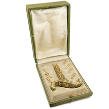 Load image into Gallery viewer, Antique Spanish Toledo Damascene Gold Parasol Umbrella Handle, Dress Cane, Boxed
