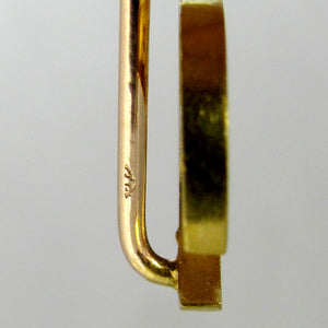 Antique French 18k Gold & Diamonds Stick Pin, Moon & Stars