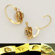 Load image into Gallery viewer, Art Deco French 18k Yellow Gold Dormeuses Earrings
