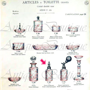 Antique Baccarat Crystal Eglantier Pattern Perfume Bottle