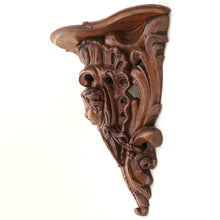 Load image into Gallery viewer, Large Antique French Carved Wood Cherub Sculpture Wall Shelf Bracket
