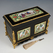 Load image into Gallery viewer, Antique French Chinoiserie Tea Caddy, Porcelaine de Paris Canisters
