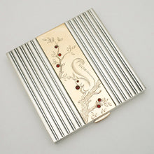 Load image into Gallery viewer, Art Deco French 18K Gold &amp; Silver Compact
