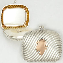 Load image into Gallery viewer, Antique French .800 Silver Purse Compact Mirror
