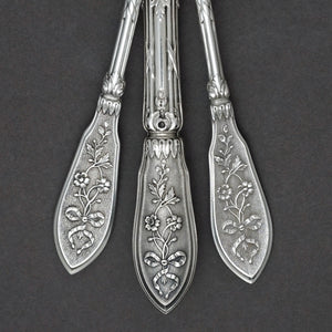 Henin & Cie Grand Cru Pattern French sterling silver handles 