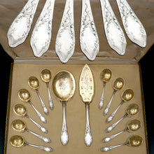 Load image into Gallery viewer, 14pc Antique French Sterling Silver Flatware Dessert Set
