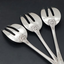Load image into Gallery viewer, Antique Belle Epoque French Sterling Silver 12pc Oyster Forks Set
