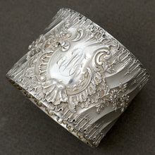 Load image into Gallery viewer, Antique French Sterling Silver Napkin Ring Louis XVI Rococo Motif
