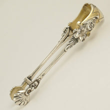 Load image into Gallery viewer, Antique French Sterling Silver Sugar Tongs, Figural Caryatid Female Bust

