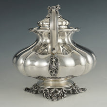 Load image into Gallery viewer, Antique French Sterling Silver Melon Teapot, Heavy 802.5g, Ornate Lion &amp; Floral Motif
