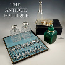 Load image into Gallery viewer, Antique French Sterling Silver Sevres Porcelain Paul Milet Tea Caddy Green Flambe Glaze
