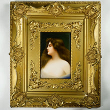 Load image into Gallery viewer, Antique Hutschenreuther German Porcelain Portrait Plaque Hand Painted Signed Wagner
