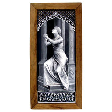 Load image into Gallery viewer, LARGE Antique 19c French Limoges Enamel on Copper Grisaille Portrait Plaque,
