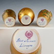 Load image into Gallery viewer, French Limoges Porcelain 3pc Garniture Set, Pair of Vases &amp; Urn
