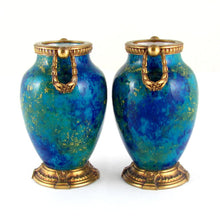 Load image into Gallery viewer, Paul Milet for Sevres Pair French Porcelain Vases, Gilt Bronze Mounts
