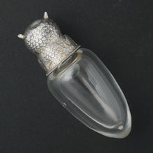 Load image into Gallery viewer, Victorian Sampson Mordan Sterling Silver Owl Perfume Scent Bottle
