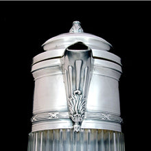 Load image into Gallery viewer, Antique French Sterling Silver Cut Crystal Claret Jug Pitcher
