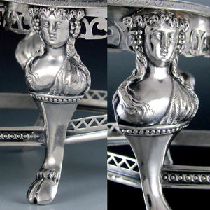 Ambroise Mignerot Antique French Sterling Silver Grand Double Salt Cellar