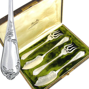 Antique French Sterling Silver Hors d'Oeuvre BonBon Servers