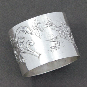 Antique French sterling napkin ring