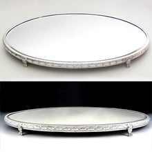 Load image into Gallery viewer, Large Antique French Silver Hallmarked Mirror Plateau Centerpiece
