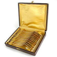 Load image into Gallery viewer, Antique French Sterling Silver Gilt Vermeil Tea or Coffee Spoons
