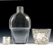 Load image into Gallery viewer, Superb Dutch .833 Silver &amp; Cut Glass Flask
