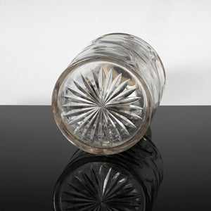 Antique Weinranck & Schmidt German Hanau Silver Cut Crystal Perfume Bottle, Art Nouveau Repousse