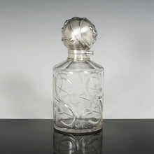 Load image into Gallery viewer, Antique Weinranck &amp; Schmidt German Hanau Silver Cut Crystal Perfume Bottle, Art Nouveau Repousse
