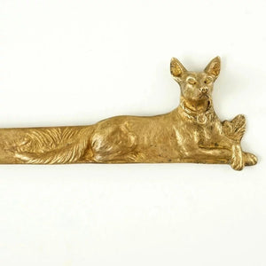 Gilt Bronze Dog Letter Opener French Antique