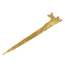 Load image into Gallery viewer, Gilt Bronze Letter Opener Dog 
