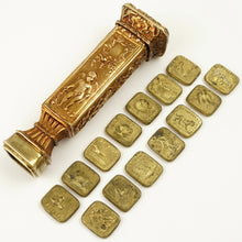 Load image into Gallery viewer, Antique French Bronze Multiple Wax Seal Set Etui, Multiple Matrices
