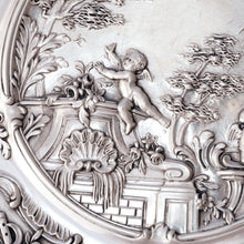 Load image into Gallery viewer, french antique silver cherub repousse scene
