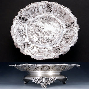 antique french silver compote tray