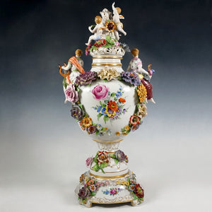 Large German Porcelain Urn Von Schierholz