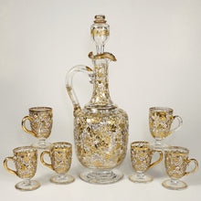 Load image into Gallery viewer, Moser enamel glass liquor set, decanter
